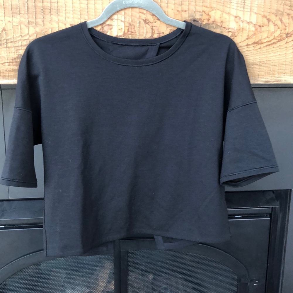 Open back cropped top